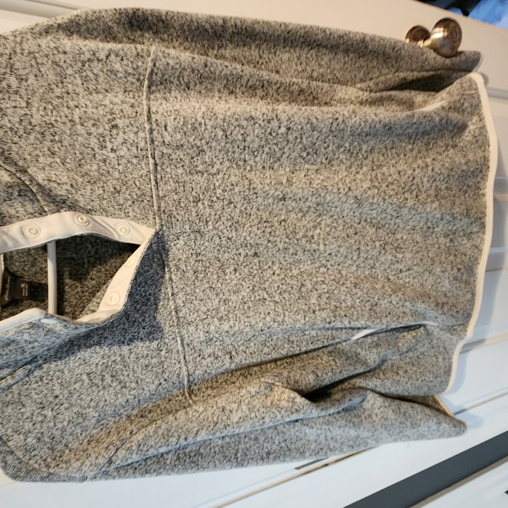 Women's Gray Eddie Bauer Button-Up Sweater